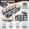 Mockins 60"x24"x14" High Rail Cargo Carrier Rack with 50"x36" Black Cargo Net - 2 of 4