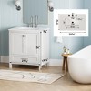 Christopher Knight Home Sibyl Wall-Mounted 30" Bathroom Vanity with Marble Sink and Drawer - 2 of 4