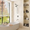 CASAINC 5 inches Wall Mounted Dual Head Shower System with Tub Spout, Brushed Gold - 2 of 4