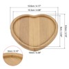 Unique Bargains Indoors Heart-Shaped Bamboo Plant Pot Saucer Flower Drip Tray 8 Pcs - 2 of 4