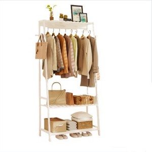 Artloge 3 Tier Heavy Duty Bamboo Coat Rack with Shoe Storage Garment Organizer for Entryway Living Room Closet - 1 of 4