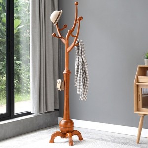 Bekrvio Heavy Duty Freestanding Coat Rack - Sturdy Round Base, Coat Tree Stand for Jacket, Hat - Entryway/Bedroom - 1 of 4