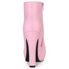 Allegra K Women's Size Zipper Round Toe Platform Chunky Heel Ankle Boots - 4 of 4