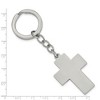 Black Bow Jewelry Engravable Polished Cross Key Chain in Stainless Steel - 2 of 4