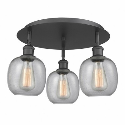 Belfast - 3 Light Flush Mount In Industrial Style-9.5 Inches Tall and 17.75 Inches Wide