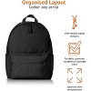 Paaaawaters Basics Backpack for School, Study, Travel, Durable Classic Design, Book Bag, Black - 2 of 4