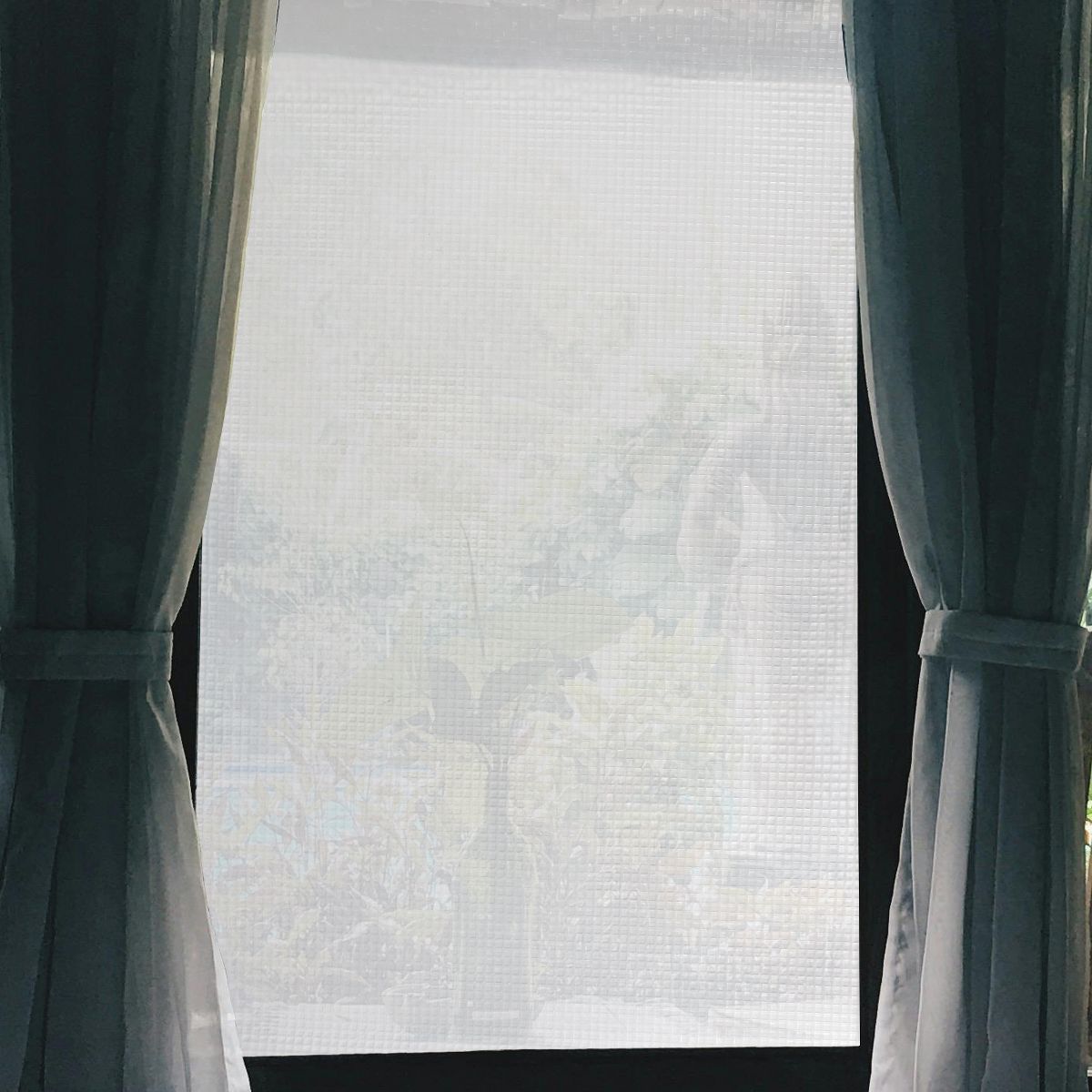Unique Bargains Mosaics Pattern Window Privacy Film 39.37"L x 17.72"W Clear 1 Pc