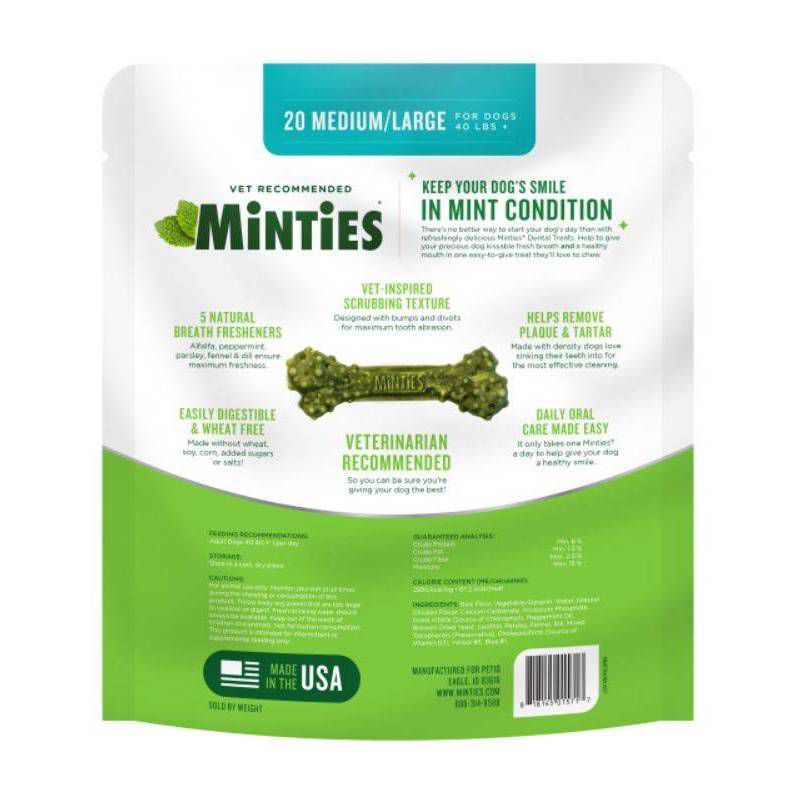 VetIQ Minties - Dental in Peppermint Flavor Dog Treat - Medium/Large, 3 of 11