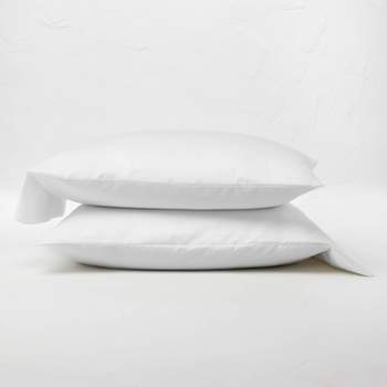 500 Thread Count Washed Supima Sateen Solid Pillowcase Set - Casaluna™