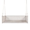 Whisen Minimalist Twin Size Wooden Porch Swing Bed with Secure Sloped Design & Rope Hanging System for Patio or Backyard - 3 of 4