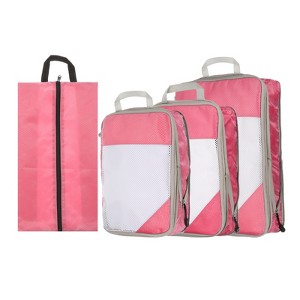 Unique Bargains Suitcases Compression Packing Cube Waterproof Travel Luggage Organizers Bag 3 Pcs - 1 of 3