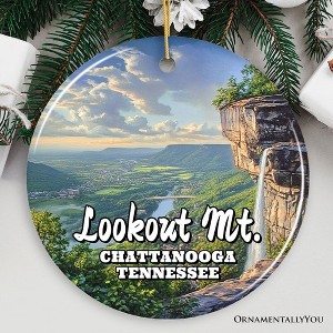 Adventurous Chattanooga Mountain Town Ornament, Tennessee Lookout Point Christmas Gift and Scenic Outdoor Souvenir | OrnamentallyYou - 1 of 4