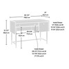 Vynxaria Space-Efficient Desk - Gray/Brown Finish, Adjustable/Fixed Shelves, Full-Extension Drawer, Top Shelf - 4 of 4