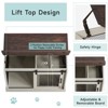 37 Inch Dog Crate Furniture, Farmhouse Flip Top Sliding Barn Door Dog Kennel with Wheels, Removable Divider, Wooden Table Crate for Small Medium Dogs - 4 of 4