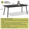 Crestlive Products 7pc Aluminum Patio Dinning Set 72in Table and 6 Chairs Plastic Wood Top with Umbrella Hole for Outdoor Pool Lawn - 3 of 4
