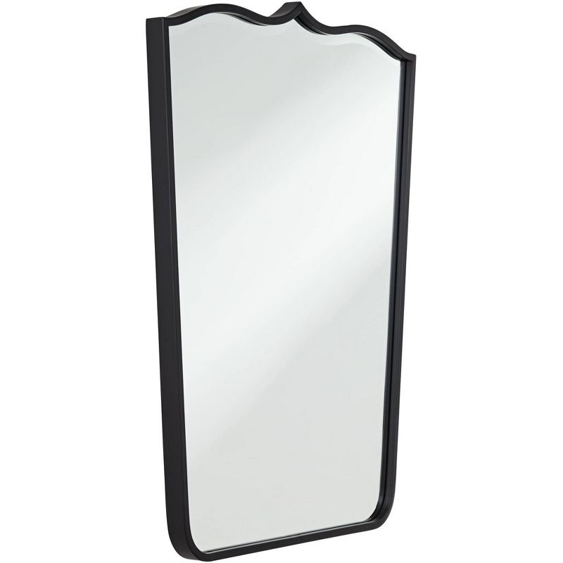 Uttermost Gaylia Satin Black 27" x 36 3/4" Curve Top Mirror, 5 of 8