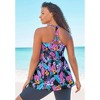 Swim 365 Women's Plus Size Longer Length Braided Tankini Top - 3 of 4