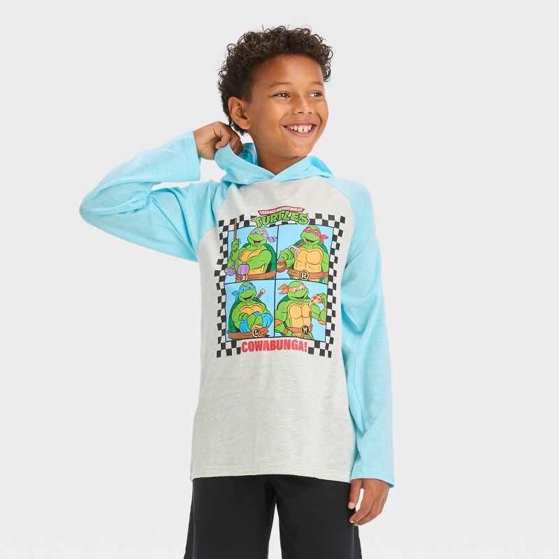 Boys&#39; Teenage Mutant Ninja Turtles Pullover Sweatshirt - Blue, 1 of 4