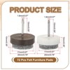 Unique Bargains Wooden Chair Sofa Cabinet Table Leg Floor Protector Round Nail-on Felt Pads 72 Pcs - 2 of 3