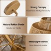KASITE Adjustable Handwoven Paper Rope Pendant Light with Camel Iron Frame, Ideal for Dining Room, Living Room, and Kitchen - 4 of 4