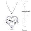EVERLY JEWELRY | Sterling Silver 2 1/2 CT TGW White Cubic Zirconia Infinity Heart Pendant with Chain, 18 inc - 2 of 4