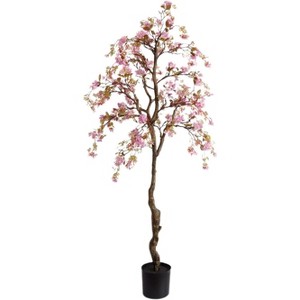 Artificial Flowering Tree, Fake Begonia Flower Tree for Home Decoration and Photography Props - 1 of 4