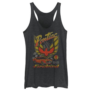 Women's General Motors Retro Pontiac Firebird Logo Racerback Tank Top - 1 of 4