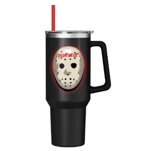 Silver Buffalo Friday The 13th The Art Of Horror Mask 40oz SS Tumbler - 1 of 1
