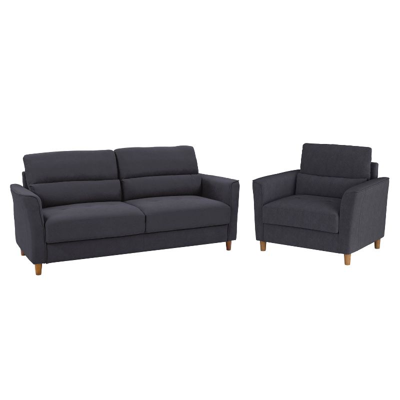 2pcs Georgia Upholstered Chair and Sofa Set - CorLiving, 1 of 9