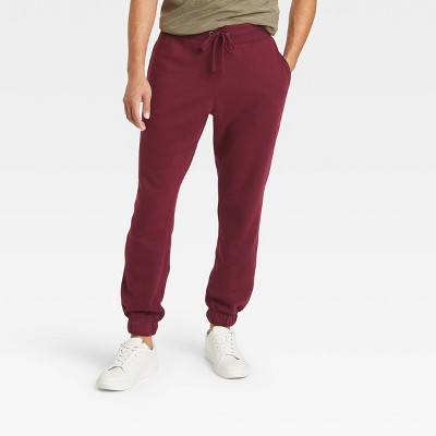 mens burgundy sweatpants