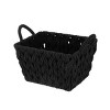 Racxily 2 Pack Medium Black Woven Rope Decorative Storage Basket - 2 of 4