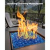 VEVOR Fire Glass, 20 LBS / 9 KG High-Temperature Resistant Fireplace Rocks, 1 Inch / 25.4 mm Reflective Firepit Glass Diamond Beads, Caribbean Blue - 3 of 4
