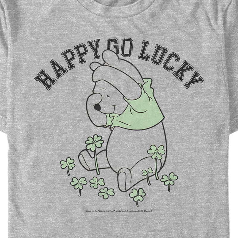 Men's Winnie the Pooh St. Patrick's Day Happy Go Lucky T-Shirt, 2 of 6