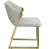 HomeRoots Beige and Gold Upholstered Boucle Wing Back Dining Side Chair - 4 of 4