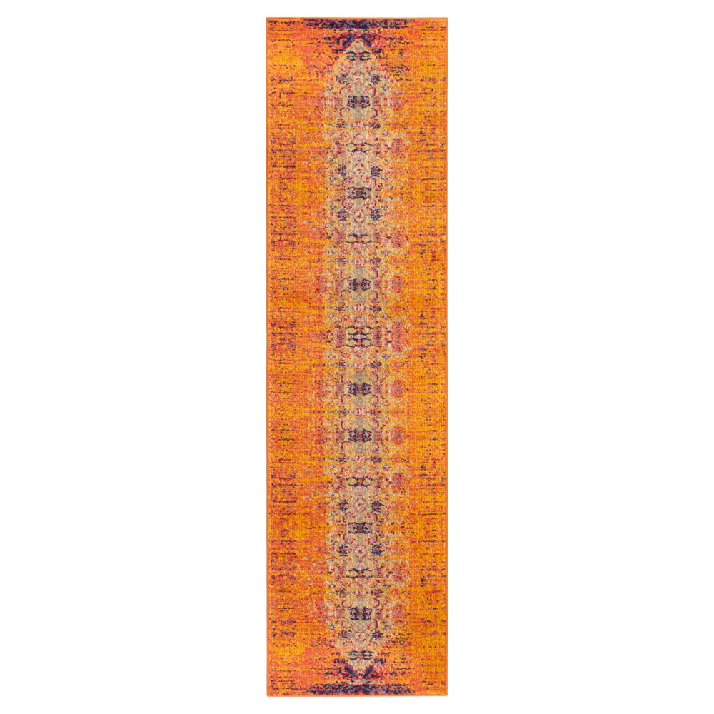 2'x8' Runner Burst Orange - Safavieh