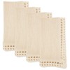 Saro Lifestyle Classic Cotton Table Napkin with Netted Trim (Set of 4), 20", Off-White - 2 of 4