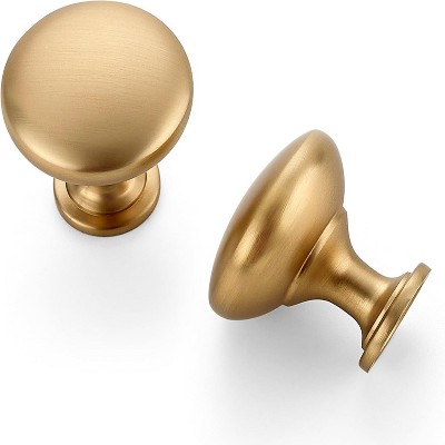 20 Pack Round Zinc Cabinet Brass Knobs for Kitchen Bathroom Closet Dresser Cabinets