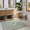 Lahome Medallion Floral Hallway Area Rug–Soft Low Pile Washable Non-Slip Carpet for Kitchen,Bedroom, Living Room,or Dining Room - 2 of 4