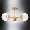 Urban Ambiance Luxury Minimalist Indoor Ceiling Light,  10-5/8''H x 22"W x 22''D,  Brushed Bronze Finish, UHP4445 - 4 of 4