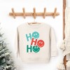 SmileyWorld Ho Ho Ho Stacked - Toddler Graphic Sweatshirt and Youth Graphic Sweatshirt - 3 of 4