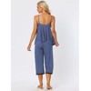cheibear Womens Sleepwear Modal V-Neck Camisole with Capri Pants Pajama Set - 3 of 4