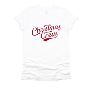 Christmas Crew Cursive - Women's Short Sleeve Graphic T-Shirt - 1 of 4
