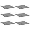 vidaXL Garden Chair Cushions 6 pcs Gray 19.7 in.x19.7 in.x1.2 in. Oxford Fabric - 3 of 4