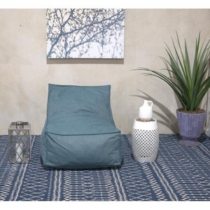 Vynxaria Teal Ettie 3 Ft. Water Resistant Fabric Bean Bag Chair - 1 of 4