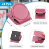 Unique Bargains Stainless Steel Decorative Hooks and Hangers Refrigerator Magnetic Clips 1.38" x 1.22" 24 Pcs - 2 of 3