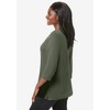 Jessica London Women's Plus Size Stretch Cotton Boatneck Tunic - 4 of 4