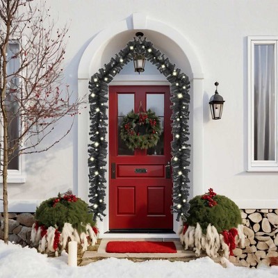 vidaXL Garland Black PVC 32.8 Feet Christmas Garland Other