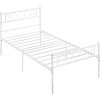 Bed Frame with Headboard and Footboard Featuring Iron Heart Design, Platform Bed for Boys and Girls, No Box Spring Needed, Easy Assembly - 2 of 4