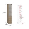 NicBex File Cabinet with 3 Shelves,Office Cabinet with Metal Handles,Modern Vertical Storage Cabinet,Filing Cabinet for Home Office - 3 of 4