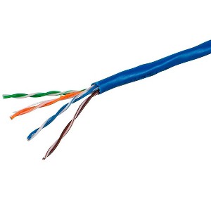 Monoprice Cat5e Ethernet Bulk Cable - 1000 Feet - Blue | Network Internet Cord - Solid, 350Mhz, CMR, Riser Rated, Pure Bare Copper Wire, 24AWG, No - 1 of 4